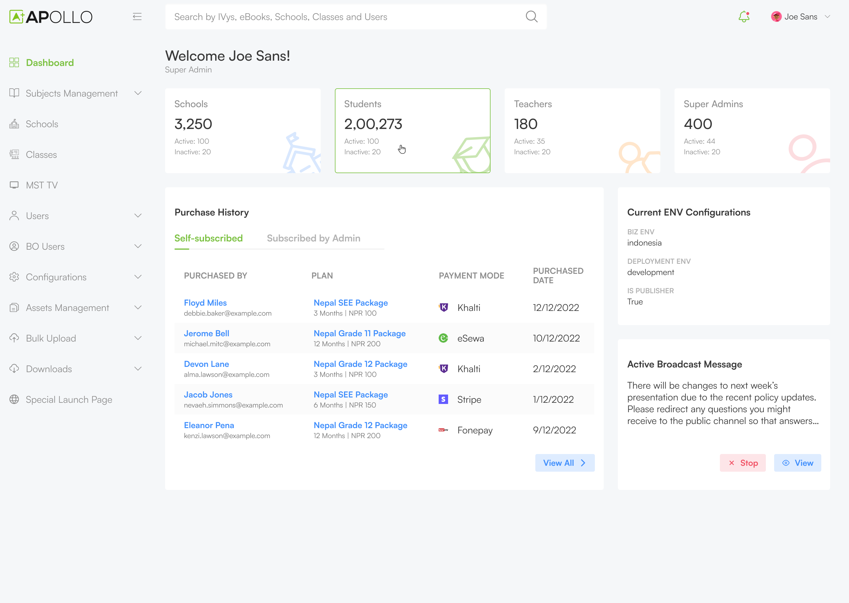 APollo BO — design preview