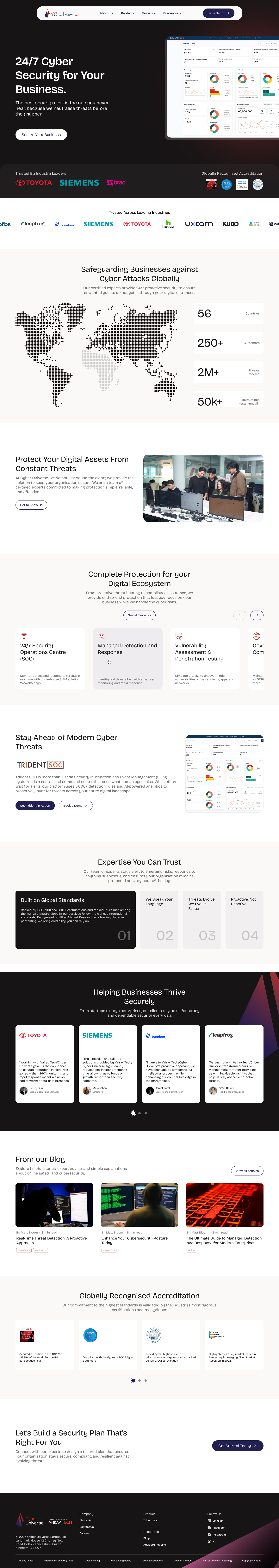 Cyber Security Website — design preview