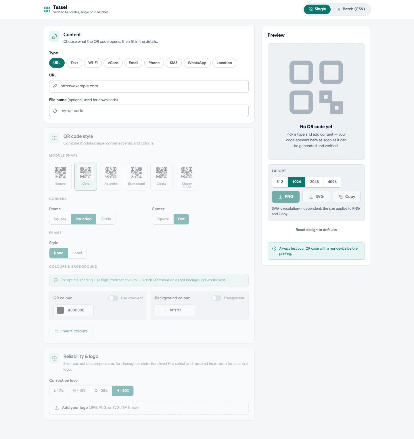 Tessel — design detail